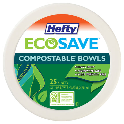Hefty Ecosave Bowls - 25 CT 12 Pack