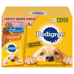 Pedigree Chopped Ground Dinner Dog Food - 63 OZ 2 Pack