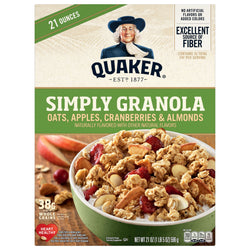 Quaker  Apples, Cranberries & Almonds Granola Cereal - 21 OZ 10 Pack