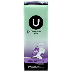 U By Kotex Extra Heavy Pads With Wings - 12 CT 2 Pack