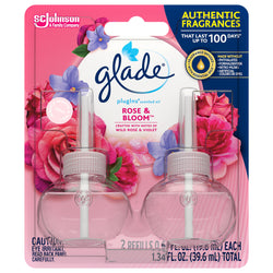 Glade Plugins Scented Oil Refill Rose & Bloom - 1.34 FZ 6 Pack