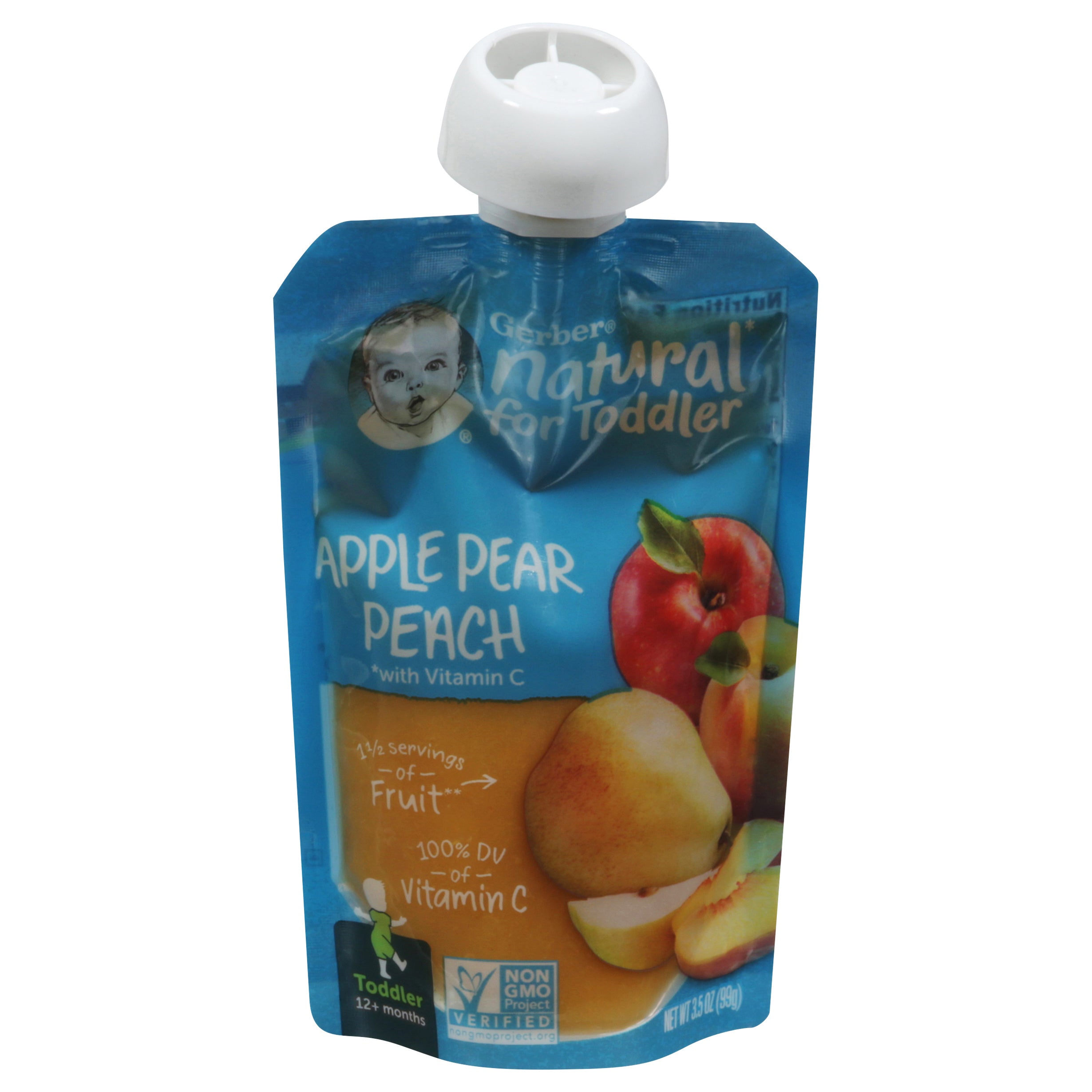Gerber Natural for Toddler Toddler (12+ Months) Apple Pear Peach