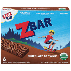 Clif Kid Organic Zbar Chocolate Brownie Snack Bar - 7.62 OZ 9 Pack