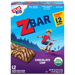 Clif Organic Zbar Chocolate Chip Snack Bar - 15.24 OZ 6 Pack