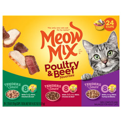 Meow Mix Poultry And Beef Variety Pack - 66.0 OZ 2 Pack
