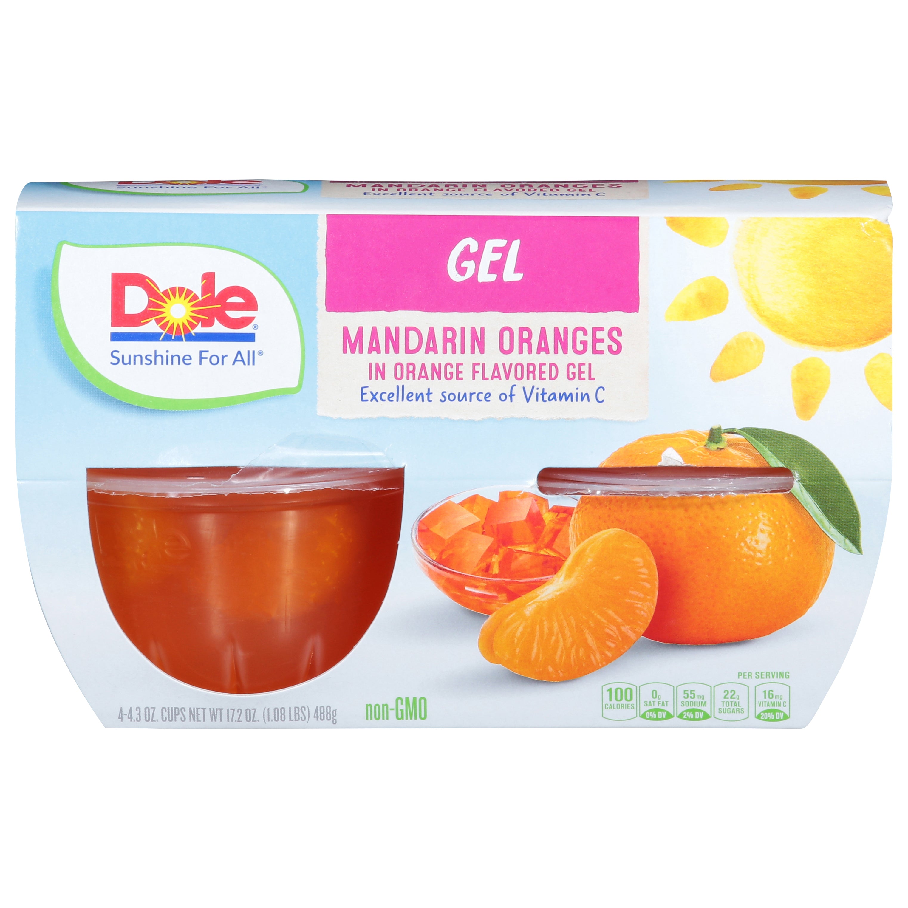 Dole Fruit Cups Mandarin Oranges In Orange Gelatin - 17.2 OZ 6