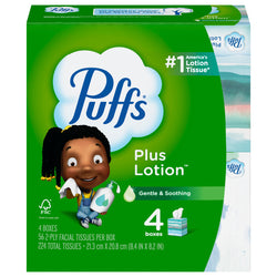 Puffs Plus Lotion Facial Tissues - 224 OZ 6 Pack