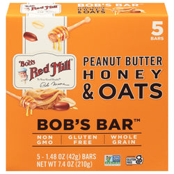 Bob's Red Mill Peanut Butter Honey And Oats Bar - 7.4 OZ 6 Pack