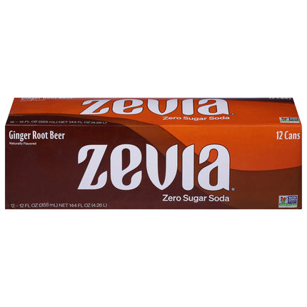Zevia Soda Ginger Root Beer - 144 FZ 2 Pack