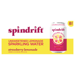 Spindrift Lemonade Unsweetened Strawberry - 96 FZ 3 Pack