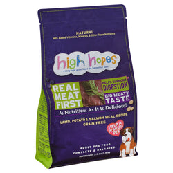 High Hopes Sensitive Dog Food Lamb Potato & Salmon Meal Recipe - 3.3 LB 6 Pack