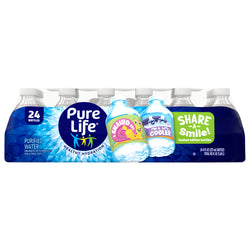 Pure Life Purified Water - 8 FZ Bottles 24 Pack