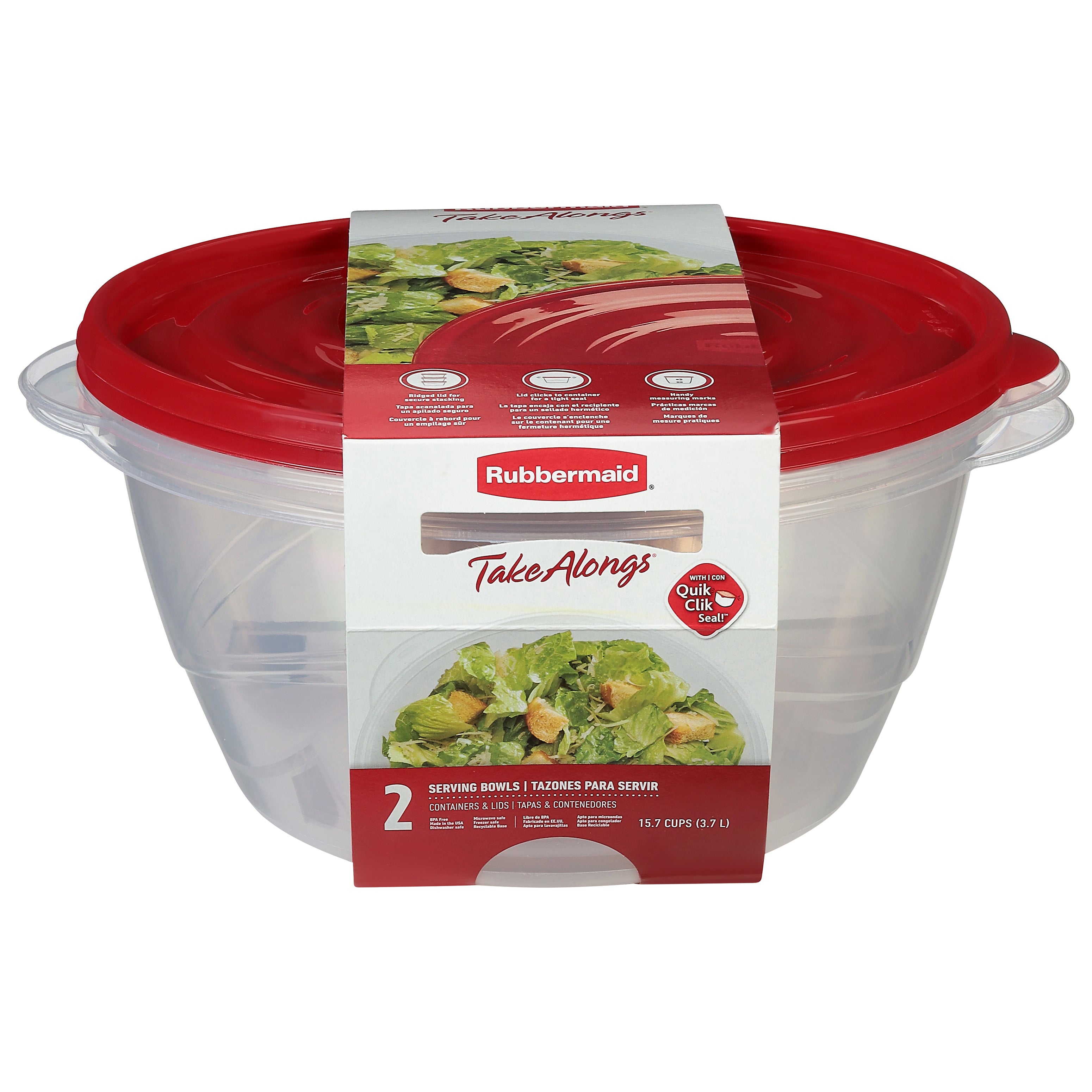 Rubbermaid 2-Pack Holiday Take Alongs Serving Bowl Containers with Lids