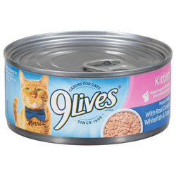 9 Lives Meaty Paté With Real Ocean Whitefish and Tuna Kitten Food - 5.5 OZ 24 Pack