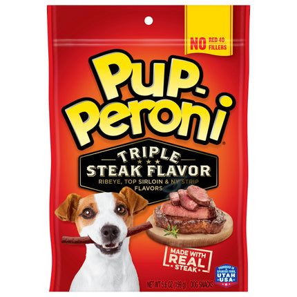 Pup-Peroni Triple Steak Flavor - 5.6 OZ 8 Pack