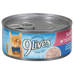 9 Lives Wet Senior Cat Food - 5.5 OZ 24 Pack