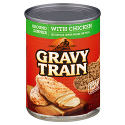 Gravy Train Dog Food Ground Dinner With Chicken - 13.2 OZ 12 Pack