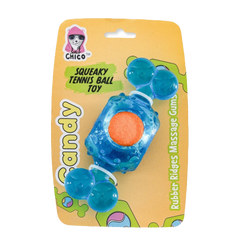 Jojo Modern Pets Candy-Inspired TPR Squeaky Tennis Ball Dog Toy - 1 CT 10 Pack