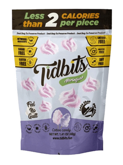 Tidbits Meringues Cotton Candy - 1.41 OZ 15 Pack
