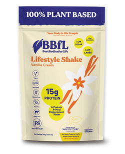 BBfL BBfL Vegan Meal Replacement Protein Shakes,  (15 Servings, Vanilla Cream) - 0.87 LB 6 Pack