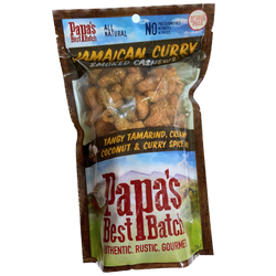 Papa's Best Batch Jamaican Curry Smoked Cashews - 8 OZ 12 Pack
