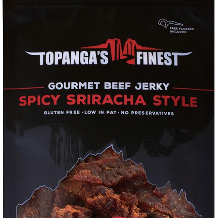 Topangas Finest Jerky Gluten Free Spicy Sriracha Beef Jerky - 1.5 OZ 10 Pack