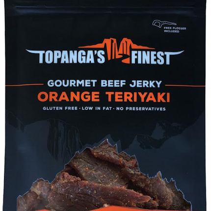 Topangas Finest Jerky Gluten Free Orange Teriyaki Beef Jerky - 1.5 OZ 10 Pack