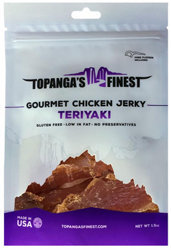 Topangas Finest Jerky Gluten Free Chicken Teriyaki Jerky - 1.5 OZ 10 Pack