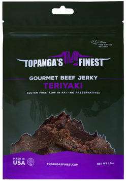 Topangas Finest Jerky Gluten Free Teriyaki Beef Jerky - 1.5 OZ 10 Pack
