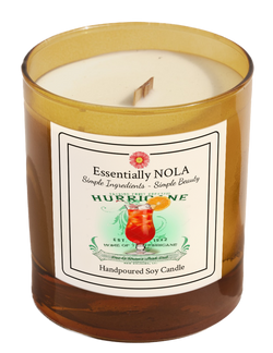 ESSENTIALLY NOLA Soy Cocktail Candle - Wooden Wick - Hurricane - 16 OZ 4 Pack