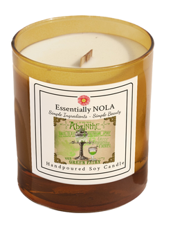 ESSENTIALLY NOLA Soy Cocktail Candle - Wooden Wick - Absinthe - 16 OZ 4 Pack