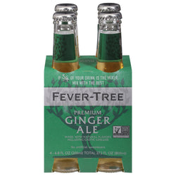 Fever-Tree Ginger Ale - 6 Pack of 4 - 6.8 FZ Bottles