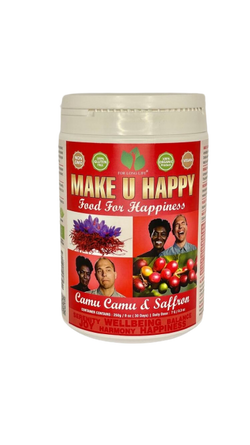 FOR LONG LIFE inc. Make U Happy - Camu-Camu / Saffron Dietary Supplement - 0.75 LB 6 Pack