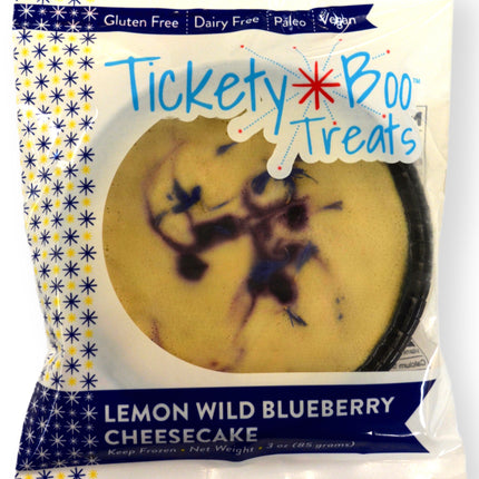 Tickety-Boo Treats Lemon Wild Blueberry Cheesecake - 3 OZ 10 Pack