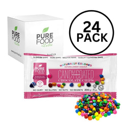 Pure Food by Estee Rainbow Candy Coated Chocolate Chips - 7 OZ 24 Pack