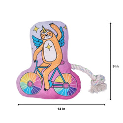 Jojo Modern Pets Slow Biker Crinkle and Squeaky Plush Toy - 1 CT 12 Pack