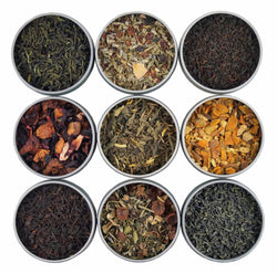 Heavenly Tea Leaves Organic Loose Leaf Tea Sampler Set, 9 Assorted Loose Leaf Teas & Tisanes - 9 OZ 8 Pack