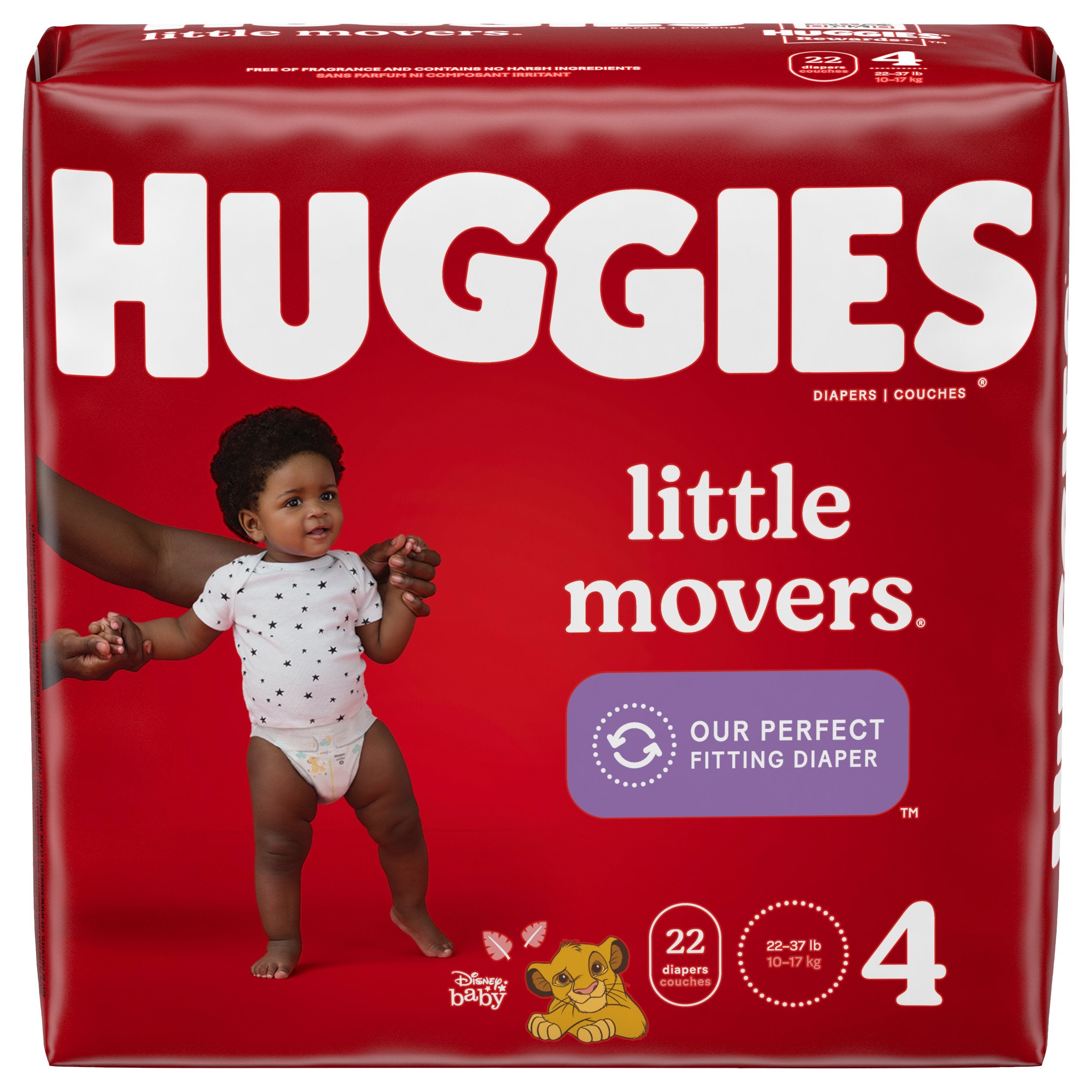 Huggies Little Movers Size 4 Diapers 22 CT 4 Pack StockUpExpress