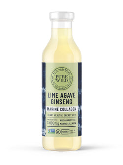 PureWild Co Lime Agave Marine Collagen Drink - 12 OZ 12 Pack