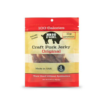 Big Fork Brands Craft Pork Jerky - Original Flavor - 2.25 OZ 8 Pack