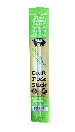 Big Fork Brands Big Fork Brands - Pork Snack Sticks - Thai Green Curry - 1 OZ 80 Pack