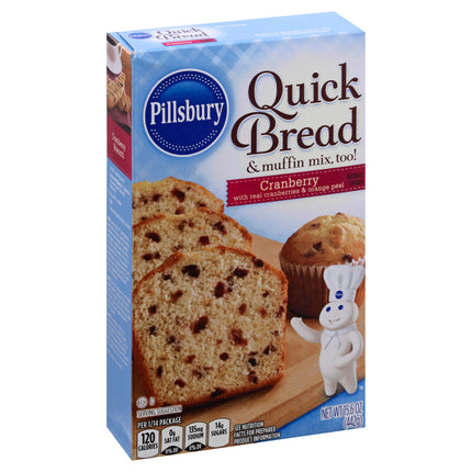 Pillsbury Quick Bread & Muffin Mix Cranberry - 15.6 OZ 12 Pack