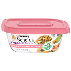 Purina Beneful Chopped Blends With Salmon Sweet Potatoes Brown Rice & Spinach - 10 OZ 8 Pack