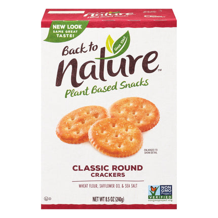 Back To Nature Classic Round Crackers - 8.5 OZ 6 Pack