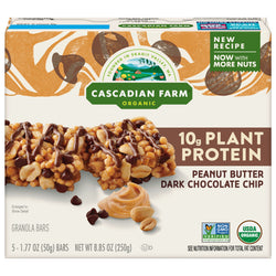 Cascadian Farm Organic Peanut Butter Chocolate Chip Protein Bar - 8.85 OZ 12 Pack