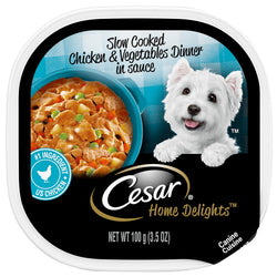 Cesar Dog Food Home Delight Chicken & Vegetable - 3.5 OZ 24 Pack