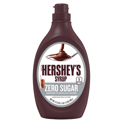 Hershey's Zero Sugar Chocolate Syrup - 17.5 OZ 6 Pack