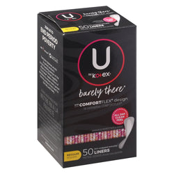 U By Kotex Barely There Liners - 50 CT 8 Pack
