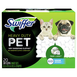 Swiffer Heavy Duty Pet Dry Sweeping Cloth - 20 CT 4 Pack