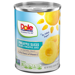 Dole Pineapple Slices In 100% Juice - 20 OZ 12 Pack